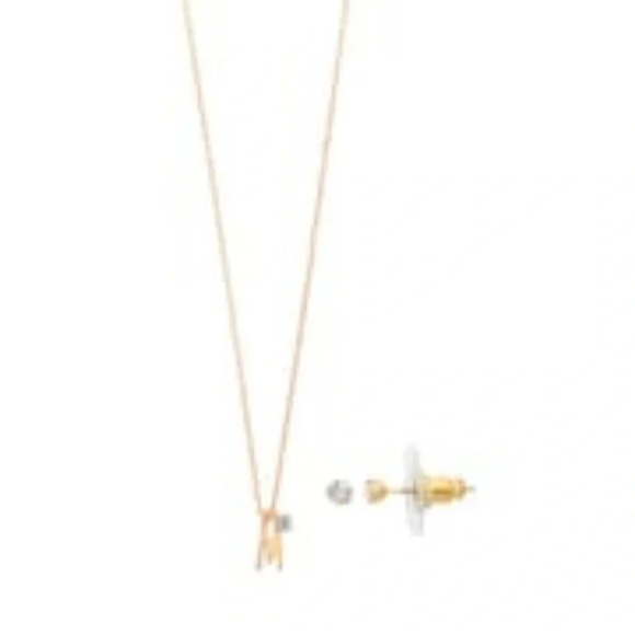 LC Lauren Conrad Initial M Necklace & Earring Set - Picture 2 of 2